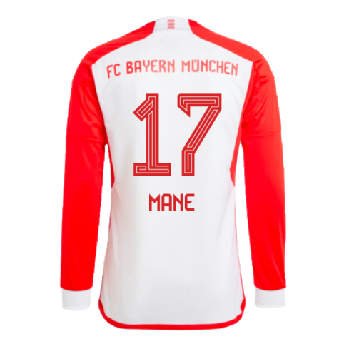 2023-2024 Bayern Munich Long Sleeve Home Shirt (Kids) (Mane 17)