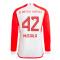 2023-2024 Bayern Munich Long Sleeve Home Shirt (Kids) (Musiala 42)