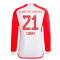 2023-2024 Bayern Munich Long Sleeve Home Shirt (Lahm 21)
