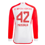 2023-2024 Bayern Munich Long Sleeve Home Shirt (Musiala 42)