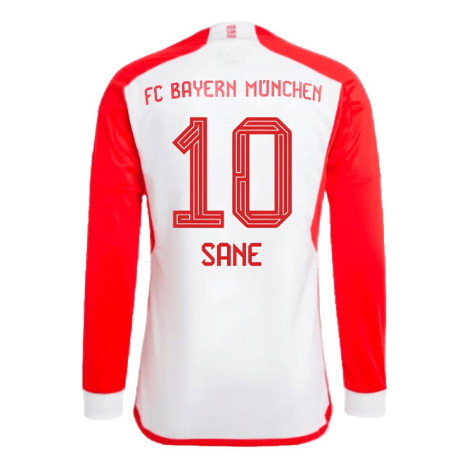 2023-2024 Bayern Munich Long Sleeve Home Shirt (Sane 10)