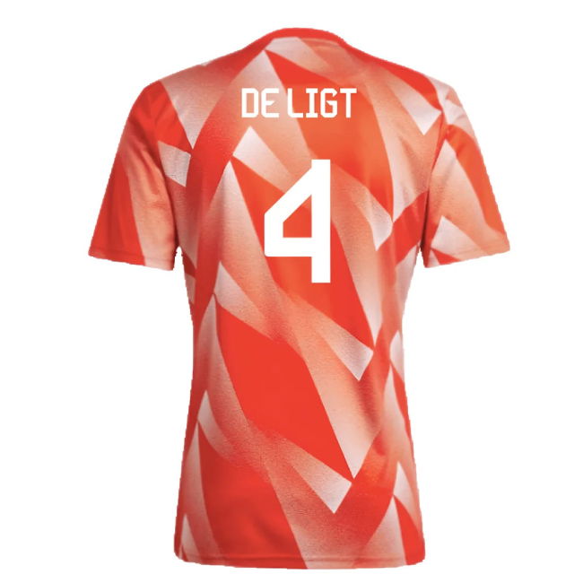 2023-2024 Bayern Munich Pre-Match Shirt (Red) (De Ligt 4)
