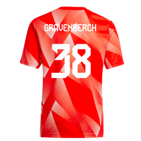 2023-2024 Bayern Munich Pre-Match Shirt (Red) - Kids (Gravenberch 38)