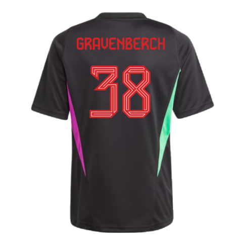 2023-2024 Bayern Munich Training Shirt (Black) - Kids (Gravenberch 38)