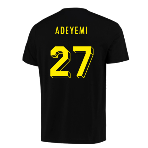 2023-2024 Borussia Dortmund FtblCore AOP Tee (Black) (Adeyemi 27)