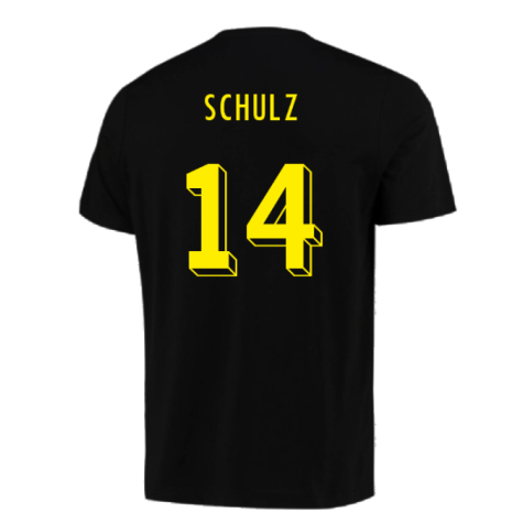 2023-2024 Borussia Dortmund FtblCore AOP Tee (Black) (Schulz 14)