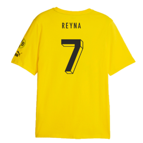 2023-2024 Borussia Dortmund FtblCore Graphic Tee (Yellow) (Reyna 7)