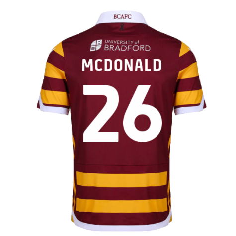 2023-2024 Bradford City Home Shirt (McDonald 26)