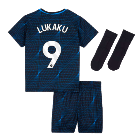2023-2024 Chelsea Away Baby Kit (LUKAKU 9)