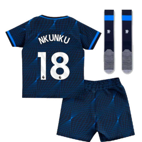2023-2024 Chelsea Away Mini Kit (Nkunku 18)