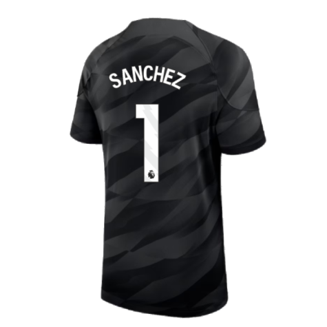 2023-2024 Chelsea Home Goalkeeper Shirt (Black) - Kids (Sanchez 1)