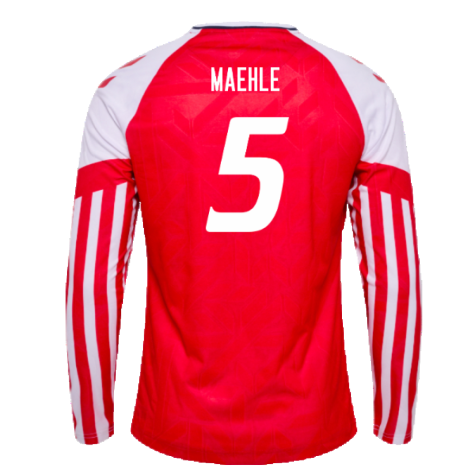 2023-2024 Denmark Long Sleeve Home Shirt (Maehle 5)