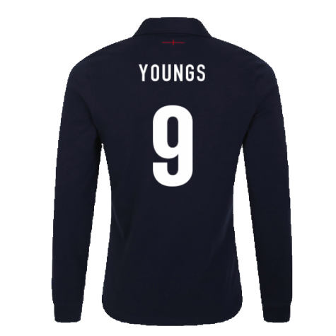2023-2024 England Rugby Alternate LS Classic Jersey (Kids) (Youngs 9)