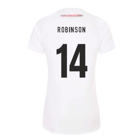 2023-2024 England Rugby Home Replica Shirt (Womens) (Robinson 14)