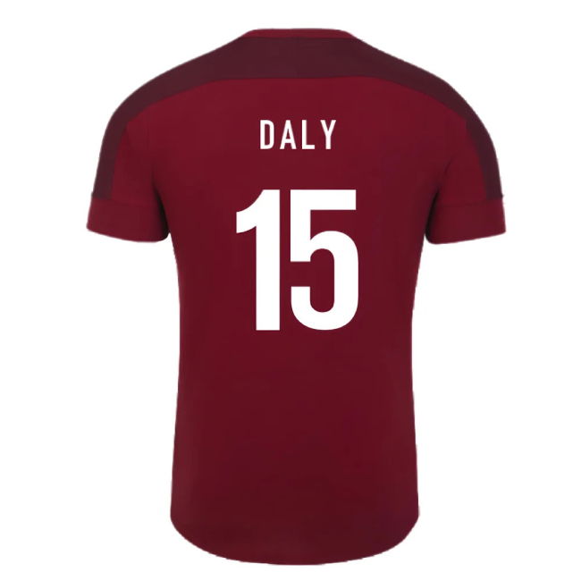 2023-2024 England Rugby Presentation T-Shirt (Tibetan Red) (Daly 15)