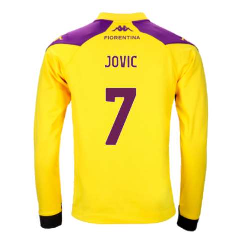 2023-2024 Fiorentina Half Zip Training Top (Yellow) (Jovic 7)