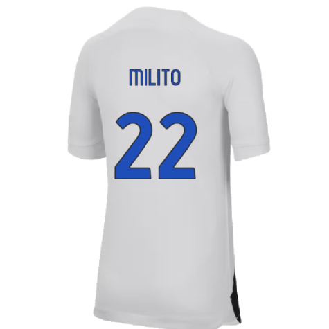 2023-2024 Inter Milan Away Shirt (Kids) (Milito 22)