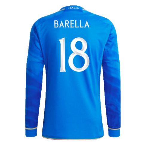 2023-2024 Italy Home Long Sleeve Shirt (BARELLA 18)