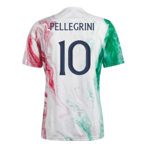 2023-2024 Italy Pre-Match Jersey (Green) (PELLEGRINI 10)