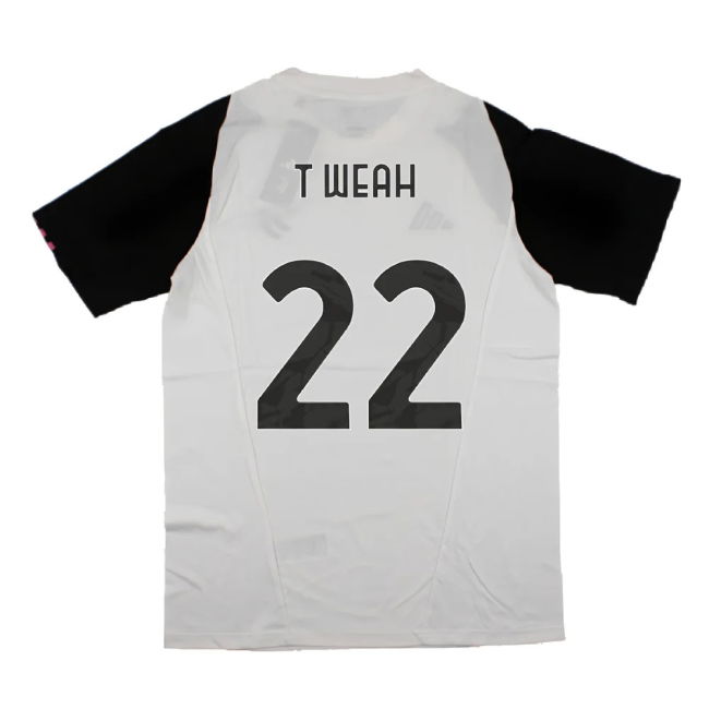 2023-2024 Juventus Cotton Tee (White) (T Weah 22)
