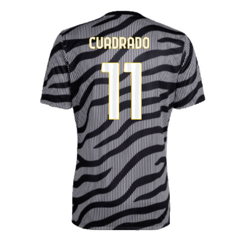 2023-2024 Juventus Pre-Match Shirt (Black) (CUADRADO 11)