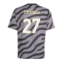 2023-2024 Juventus Pre-Match Shirt (Black) - Kids (LOCATELLI 27)