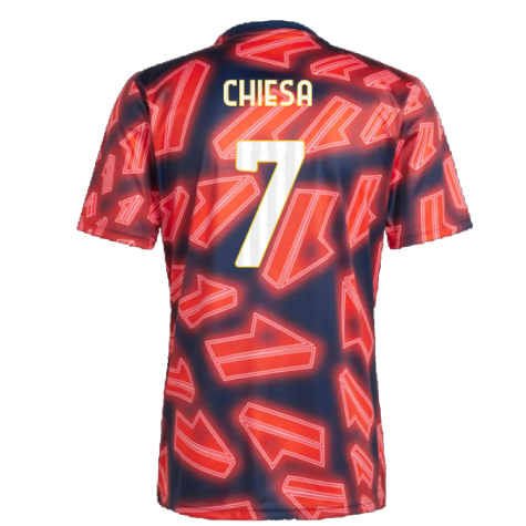 2023-2024 Juventus Pre Match Shirt (Night Indigo) (CHIESA 7)
