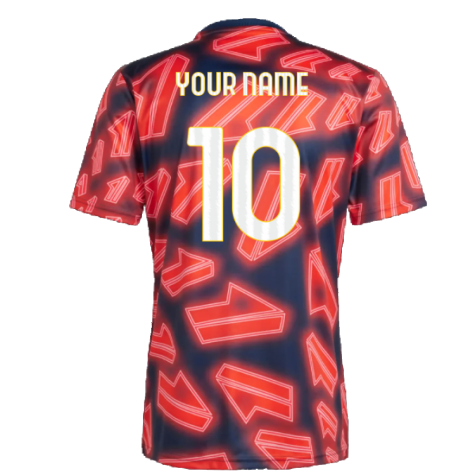 2023-2024 Juventus Pre Match Shirt (Night Indigo) (Your Name)
