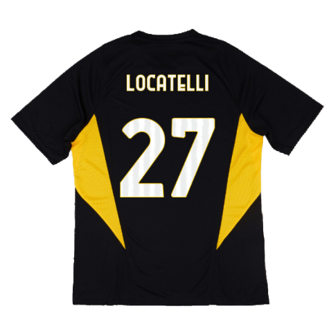 2023-2024 Juventus Training Shirt (Black) (LOCATELLI 27)