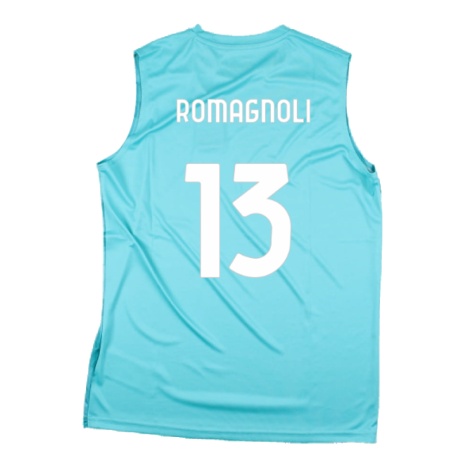 2023-2024 Lazio Sleeveless Training Shirt (Azure) (Romagnoli 13)
