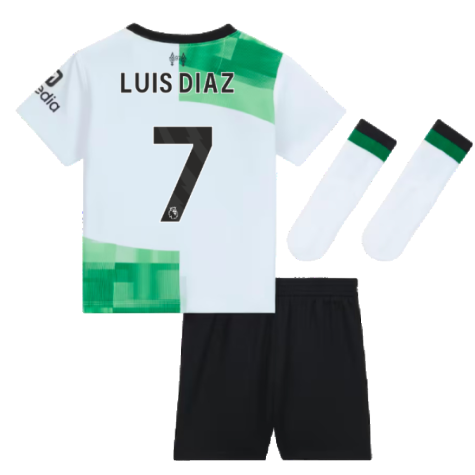 2023-2024 Liverpool Away Infant Baby Kit (Luis Diaz 7)