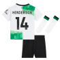 2023-2024 Liverpool Away Little Boys Mini Kit (Henderson 14)