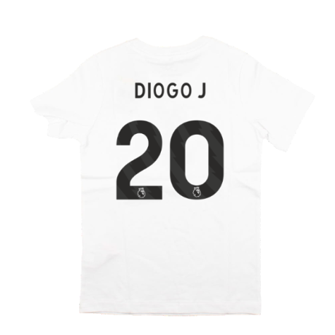 2023-2024 Liverpool Crest Tee (White) - Kids (Diogo J 20)
