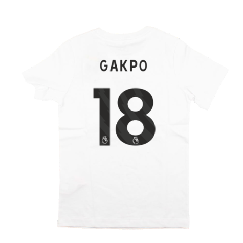2023-2024 Liverpool Crest Tee (White) - Kids (Gakpo 18)