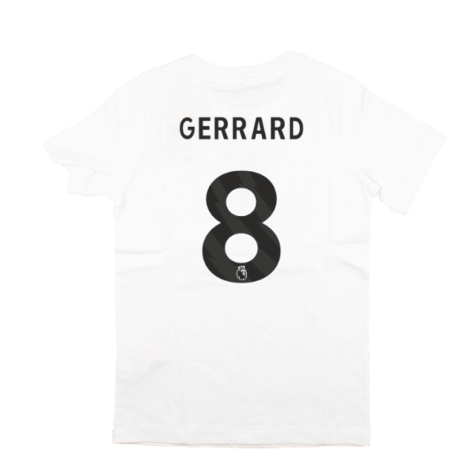 2023-2024 Liverpool Crest Tee (White) - Kids (Gerrard 8)