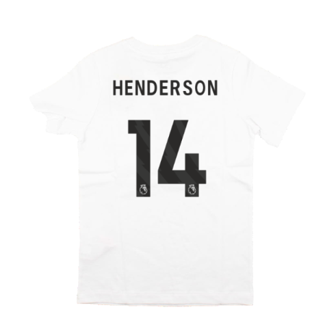 2023-2024 Liverpool Crest Tee (White) - Kids (Henderson 14)