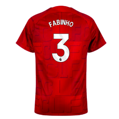 2023-2024 Liverpool Pre-Match Home Shirt (Red) (Fabinho 3)