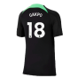 2023-2024 Liverpool Strike Dri-Fit Training Shirt (Black) (Gakpo 18)