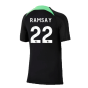 2023-2024 Liverpool Strike Dri-Fit Training Shirt (Black) - Kids (Ramsay 22)