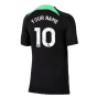 2023-2024 Liverpool Strike Dri-Fit Training Shirt (Black) (Your Name)