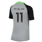 2023-2024 Liverpool Strike Dri-Fit Training Shirt (Grey) - Kids (M Salah 11)