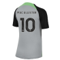 2023-2024 Liverpool Strike Dri-Fit Training Shirt (Grey) - Kids (Mac Allister 10)