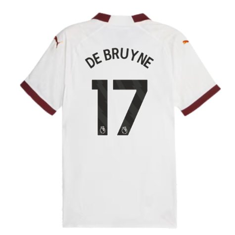 2023-2024 Man City Authentic Away Shirt (DE BRUYNE 17)