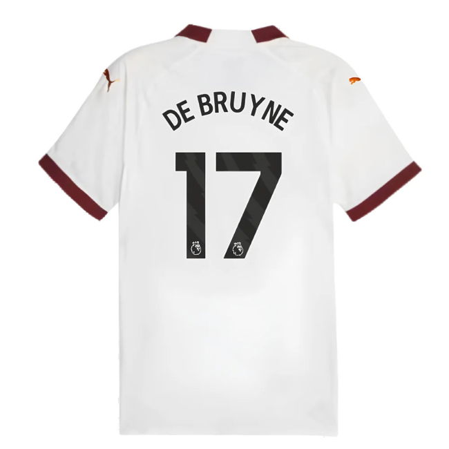 2023-2024 Man City Authentic Away Shirt (DE BRUYNE 17)
