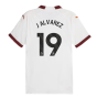 2023-2024 Man City Authentic Away Shirt (J ALVAREZ 19)