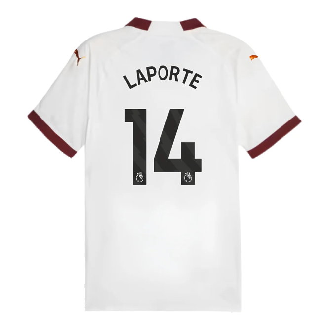 2023-2024 Man City Authentic Away Shirt (LAPORTE 14)