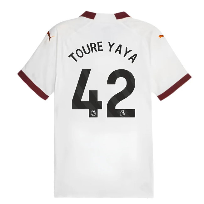 2023-2024 Man City Authentic Away Shirt (TOURE YAYA 42)