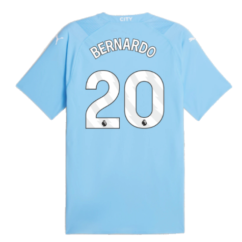 2023-2024 Man City Authentic Home Shirt (BERNARDO 20)