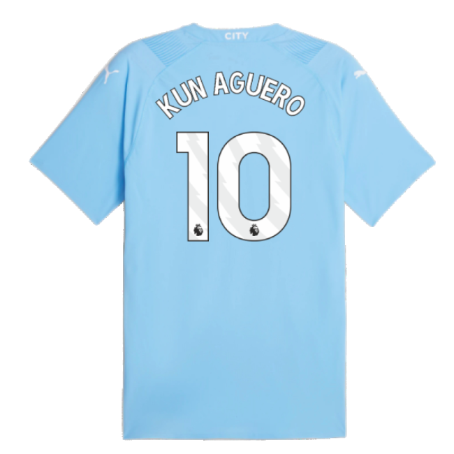2023-2024 Man City Authentic Home Shirt (KUN AGUERO 10)
