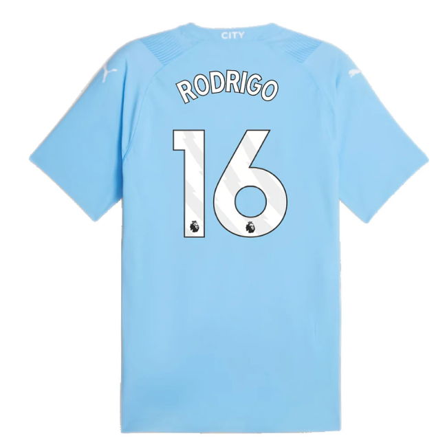 2023-2024 Man City Authentic Home Shirt (RODRIGO 16)